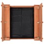 Arenero de madera de abeto 95x90x15 cm de vidaXL, Cajones de arena - Ref: Foro24-92173, Precio: 84,99 €, Descuento: %