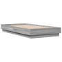 Estructura de cama con luces LED gris Sonoma 75x190 cm de , Camas y somieres - Ref: Foro24-839551, Precio: 109,37 €, Descuent...