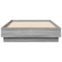 Bed frame with LED lights Sonoma gray 75x190 cm by , Beds and slatted bases - Ref: Foro24-839551, Price: 109,37 €, Discount: %