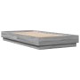 Estructura de cama con luces LED gris Sonoma 75x190 cm de , Camas y somieres - Ref: Foro24-839551, Precio: 109,37 €, Descuent...