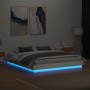 Estructura de cama con luces LED blanco 200x200 cm de , Camas y somieres - Ref: Foro24-3209765, Precio: 157,69 €, Descuento: %