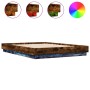 Bed frame with LED lights smoked oak 150x200 cm by , Beds and slatted bases - Ref: Foro24-3209790, Price: 171,40 €, Discount: %