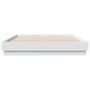 Estructura de cama con luces LED blanco 120x200 cm de , Camas y somieres - Ref: Foro24-3209800, Precio: 151,95 €, Descuento: %