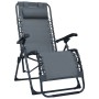 Folding gray textilene terrace lounger by vidaXL, Loungers - Ref: Foro24-47898, Price: 104,56 €, Discount: %