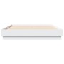 Estructura de cama con luces LED blanco 135x190 cm de , Camas y somieres - Ref: Foro24-3209814, Precio: 143,13 €, Descuento: %