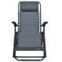 Folding gray textilene terrace lounger by vidaXL, Loungers - Ref: Foro24-47898, Price: 104,56 €, Discount: %