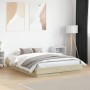 Estructura de cama con luces LED roble Sonoma 135x190 cm de , Camas y somieres - Ref: Foro24-3209816, Precio: 138,99 €, Descu...