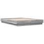 Estructura de cama madera de ingeniería gris Sonoma 135x190 cm de , Camas y somieres - Ref: Foro24-3209882, Precio: 135,71 €,...