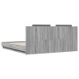 Bed frame headboard LED lights Sonoma gray 160x200 cm by , Beds and slatted bases - Ref: Foro24-3210001, Price: 208,02 €, Dis...