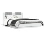 Estructura de cama con cabecero y luces LED blanco 150x200 cm de , Camas y somieres - Ref: Foro24-3210003, Precio: 202,25 €, ...