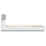 Bed frame with headboard and white LED lights 150x200 cm by , Beds and slatted bases - Ref: Foro24-3210003, Price: 202,25 €, ...