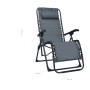 Folding gray textilene terrace lounger by vidaXL, Loungers - Ref: Foro24-47898, Price: 104,56 €, Discount: %