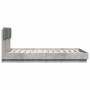 Estructura de cama cabecero luces LED gris hormigón 120x200 cm de , Camas y somieres - Ref: Foro24-3210020, Precio: 183,98 €,...