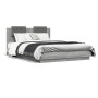 Estructura de cama cabecero luces LED gris Sonoma 140x200 cm de , Camas y somieres - Ref: Foro24-3210015, Precio: 196,77 €, D...