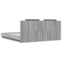 Estructura de cama cabecero luces LED gris Sonoma 200x200 cm de , Camas y somieres - Ref: Foro24-3209987, Precio: 265,47 €, D...