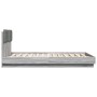 Estructura de cama cabecero luces LED gris Sonoma 150x200 cm de , Camas y somieres - Ref: Foro24-3210008, Precio: 202,25 €, D...