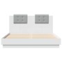 Bed frame with headboard and white LED lights 120x200 cm by , Beds and slatted bases - Ref: Foro24-3210017, Price: 189,67 €, ...