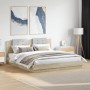 Bed frame headboard LED lights Sonoma oak 160x200 cm by , Beds and slatted bases - Ref: Foro24-3209998, Price: 203,47 €, Disc...