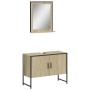 Set de muebles de baño 2 pzas madera de ingeniería roble sonoma de , Muebles de baño - Ref: Foro24-3214340, Precio: 97,99 €, ...