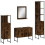 4-piece smoke oak plywood bathroom furniture set by , Bathroom furniture - Ref: Foro24-3214361, Price: 246,20 €, Discount: %