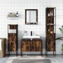 4-piece smoke oak plywood bathroom furniture set by , Bathroom furniture - Ref: Foro24-3214361, Price: 246,20 €, Discount: %