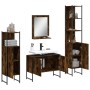 4-piece smoke oak plywood bathroom furniture set by , Bathroom furniture - Ref: Foro24-3214361, Price: 246,20 €, Discount: %