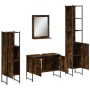 4-piece smoke oak plywood bathroom furniture set by , Bathroom furniture - Ref: Foro24-3214361, Price: 246,20 €, Discount: %