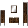 4-piece smoke oak plywood bathroom furniture set by , Bathroom furniture - Ref: Foro24-3214361, Price: 246,20 €, Discount: %