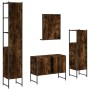 4-piece smoke oak plywood bathroom furniture set by , Bathroom furniture - Ref: Foro24-3214361, Price: 246,20 €, Discount: %