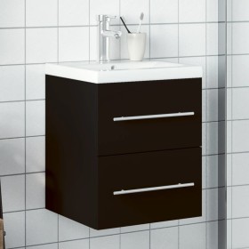 Badezimmermöbel mit integriertem schwarzen Waschbecken von , Badezimmerwaschtische - Ref: Foro24-3278756, Preis: 172,28 €, Ra...