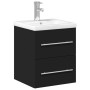 Mueble de baño con lavabo integrado negro de , Tocadores de baño - Ref: Foro24-3278756, Precio: 172,28 €, Descuento: %