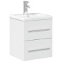 Mueble de baño con lavabo integrado blanco brillo de , Tocadores de baño - Ref: Foro24-3278761, Precio: 164,96 €, Descuento: %