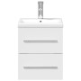 Mueble de baño con lavabo integrado blanco brillo de , Tocadores de baño - Ref: Foro24-3278761, Precio: 164,96 €, Descuento: %