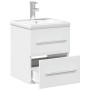 Mueble de baño con lavabo integrado blanco brillo de , Tocadores de baño - Ref: Foro24-3278761, Precio: 164,96 €, Descuento: %