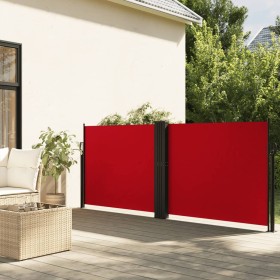 Red retractable side awning 120x1200 cm by , Umbrellas - Ref: Foro24-4004792, Price: 117,99 €, Discount: %