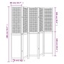 Biombo separador de 5 paneles madera paulownia marrón oscuro de , Divisores de ambientes - Ref: Foro24-358711, Precio: 145,31...