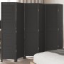 Black Paulownia solid wood 6-panel dividing screen by , Room dividers - Ref: Foro24-358857, Price: 121,47 €, Discount: %