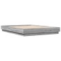 Estructura de cama madera de ingeniería gris Sonoma 140x200 cm de , Camas y somieres - Ref: Foro24-3209861, Precio: 138,86 €,...