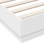 White engineered wood bed frame 120x200 cm by , Beds and slatted bases - Ref: Foro24-3209863, Price: 121,99 €, Discount: %