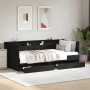 Tumbona con cajones madera de ingeniería negro 90x200 cm de , Camas y somieres - Ref: Foro24-3280847, Precio: 212,99 €, Descu...