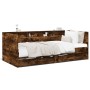 Tumbona con cajones madera ingeniería roble ahumado 75x190 cm de , Camas y somieres - Ref: Foro24-3280864, Precio: 173,84 €, ...