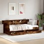 Lounger with drawers engineered smoked oak wood 75x190 cm by , Beds and slatted bases - Ref: Foro24-3280864, Price: 174,99 €,...