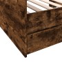 Lounger with drawers engineered smoked oak wood 75x190 cm by , Beds and slatted bases - Ref: Foro24-3280864, Price: 174,99 €,...