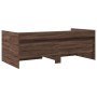 Lounger with brown oak engineered wood drawers 100x200 cm by , Beds and slatted bases - Ref: Foro24-3280845, Price: 234,58 €,...