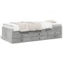 Tumbona con cajones madera ingeniería gris hormigón 75x190 cm de , Camas y somieres - Ref: Foro24-3280891, Precio: 194,82 €, ...