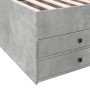 Concrete gray engineered wood lounger with drawers 75x190 cm by , Beds and slatted bases - Ref: Foro24-3280891, Price: 194,82...