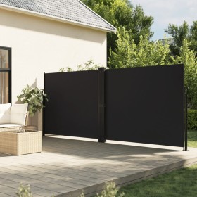 Black retractable side awning 180x1000 cm by , Umbrellas - Ref: Foro24-4004744, Price: 155,34 €, Discount: %