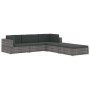 Asiento seccional central y cojines 1 ud ratán sintético negro de vidaXL, Sofás modulares de exterior - Ref: Foro24-46796, Pr...