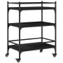 Black Engineered Wood Kitchen Cart 65x40x86.5cm by , Kitchen and dining carts - Ref: Foro24-842396, Price: 72,56 €, Discount: %