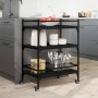 Black Engineered Wood Kitchen Cart 65x40x86.5cm by , Kitchen and dining carts - Ref: Foro24-842396, Price: 72,56 €, Discount: %